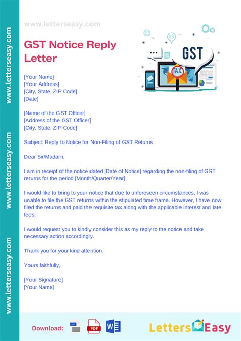 GST Notice Reply Letter Format Word - How to Write, 15+ Examples ...