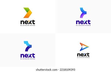 Set Modern Next Logo Designs Concept Stock Vector (Royalty Free ...