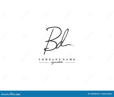 BD Signature Initial Logo Template Vector. Initial Signature Logo Template. Initial Letter Logo ...