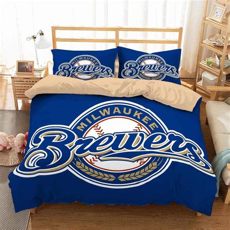 3D Customize Milwaukee Brewers Customized Bedding Sets Duvet Cover in 2021 | Duvet bedding sets ...