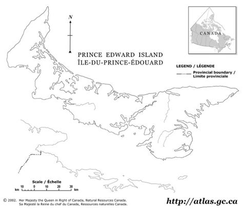 Prince Edward Island Outline Map