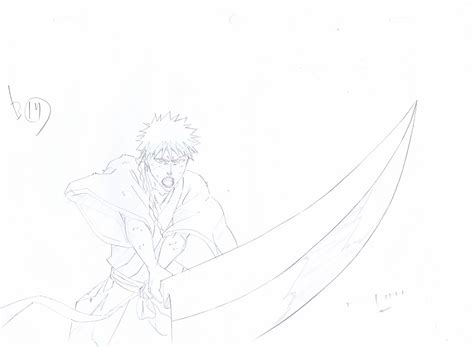 Bleach Anime genga - key animation drawing of Ichigo Kurosaki, in Dave ...