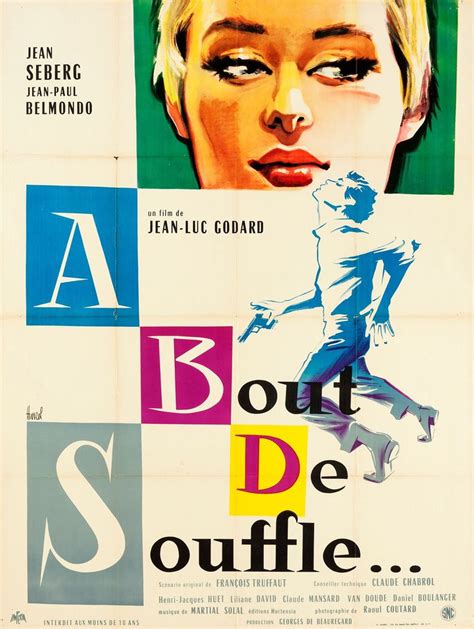 Breathless (1960) dir. Jean-Luc Godard | Jean luc godard, Film poster design, Movie posters