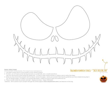 Jack Skellington And Sally Pumpkin Stencils Free Printable - Free Printable