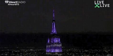 Empire State building lit up in purple for BTS💜 Empire State Building ...