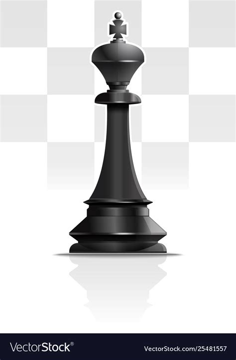 Black chess king piece icon Royalty Free Vector Image