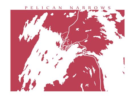 Pelican Narrows SK Map Print Saskatchewan Poster - Etsy