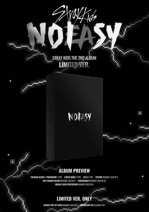 Buy JYP Ent STRAY KIDS NOEASY (Limited Edition) 2nd Album CD+Pop-up Card+Photocard Set+Photobook ...