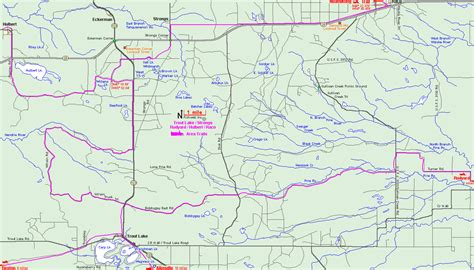 Michigan Snowmobiling, Trout Lake / Rudyard Snowmobile Trail, Trout Lake Michigan