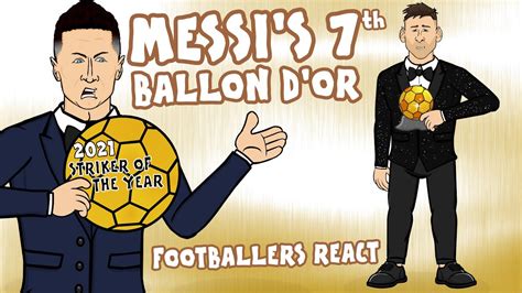 🏆Messi wins his 7th Ballon d'Or!🏆 (Footballers React) - YouTube