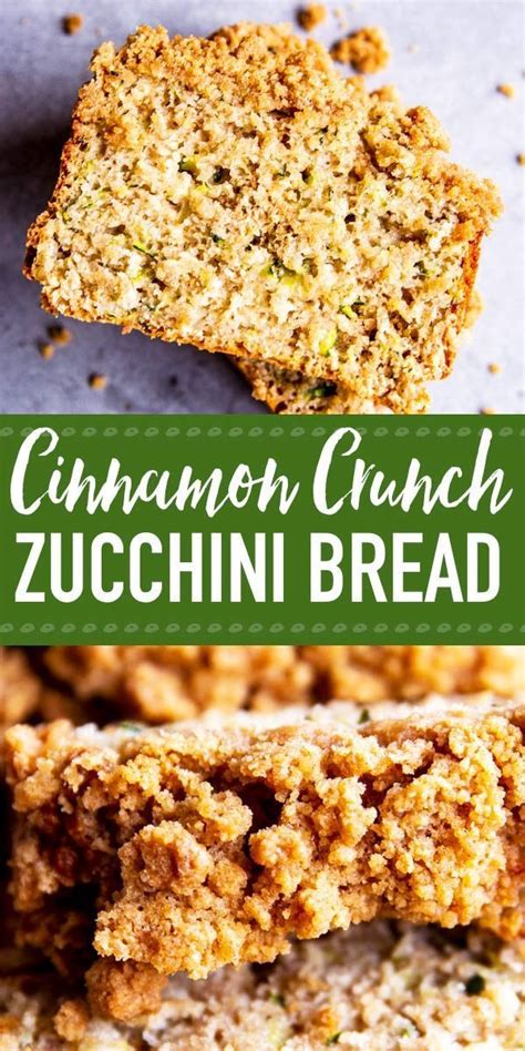 Cinnamon Crunch Zucchini Bread is a quick and easy to whip up treat. Serve it for breakfast or ...