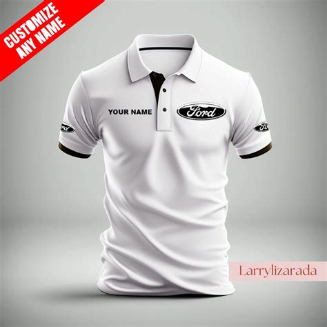 Ford Polo Shirt Ford Polo Shirt White Ford Oval Logo Shirt - Etsy