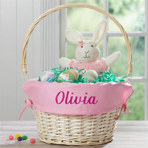 Personalized Light Pink Easter Basket With Liner Easter - Etsy