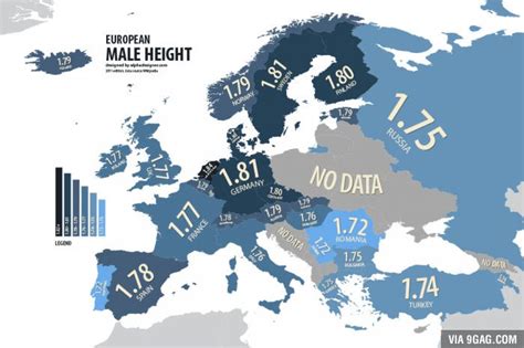 Average height in Europe - Funny | European map, Europe map, Europe