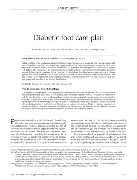 Diabetic Foot Nursing Care Plan