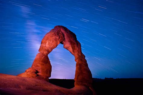 Delicate Arch light painted with the night sky as a backdrop. | Smithsonian Photo Contest ...