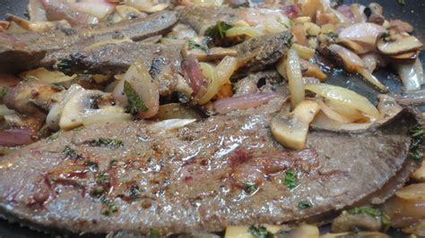 Paleo Grass Fed Beef Liver and Onions with Bacon Mushrooms and Mint