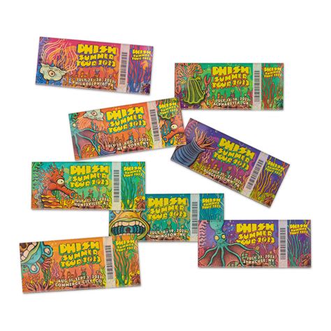 Summer Tour 2023 Ticket Magnets | Shop the Phish Dry Goods Official Store