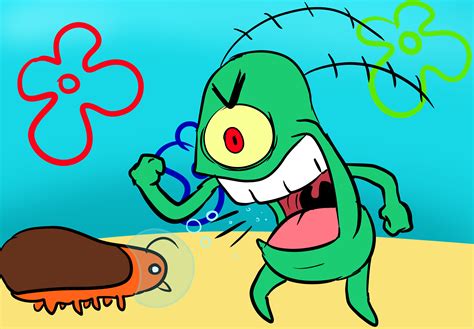 plankton yelling at bug by holylawndart on Newgrounds