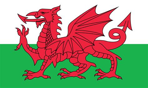 Wales flag with official colors. Vector illustration 6174562 Vector Art ...