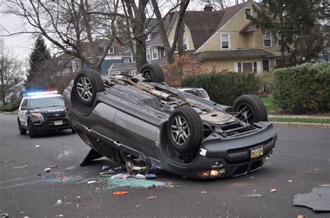 In Westfield, Car Flipped Over in Crash on St. Marks - Westfield NJ News - TAPinto