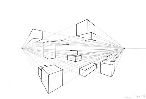 Cuboids in Space – ILA 3 : Perspective Drawing – Quentin's Hopefully Successful Attempt at Doing ...