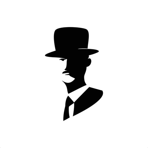 gentleman logo vector illustration. man wear tuxedo silhouette ...