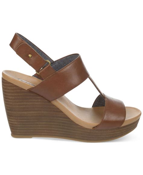 Lyst - Dr. Scholls Mica Platform Wedge Sandals in Brown