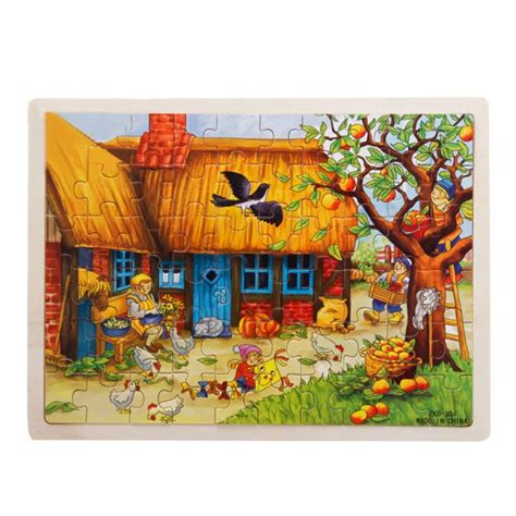 2017 New 60 piece Wooden Cartoon Jigsaw Puzzle Kids Educational Puzzles ...