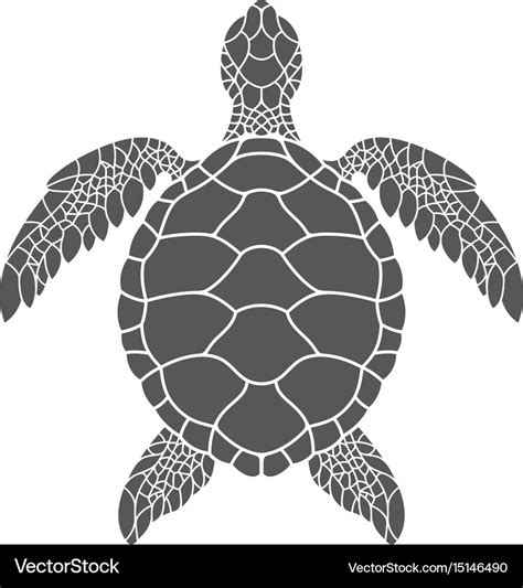 Sea Turtle Silhouette Vector