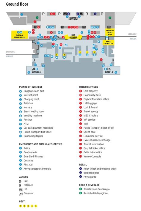 Venice Airport Maps - Dicover all Spaces of the Venice Airport | Airport map, Airport, Venice