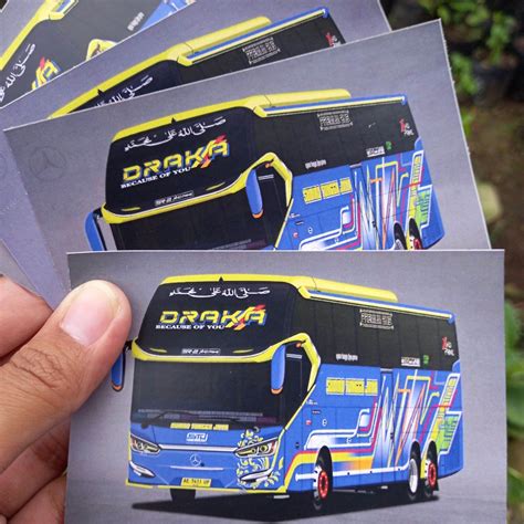 5 sticker bus tempelan bus bahan vinyl bus sudiro tungga jaya stj draka ...