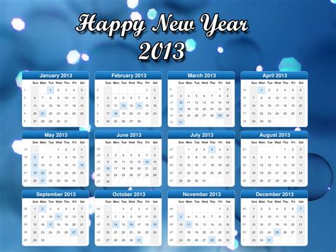 New Year Desktop Calendars 2013: Decorate Desktop with New Year Theme ...