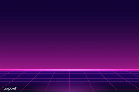 Retro neon landscape background vector | free image by rawpixel.com ...