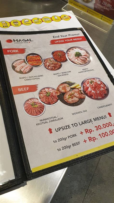 Menu at Magal Korean BBQ Hublife Jakarta, West Jakarta