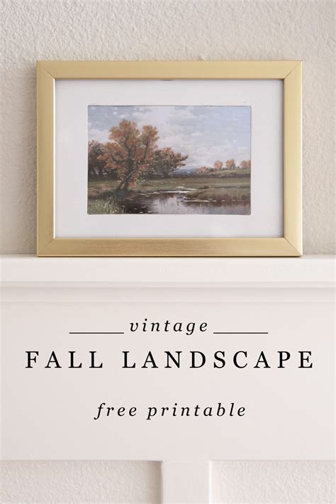 Fall Painting- Countryside Landscape Free Printable | Free printable ...