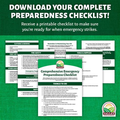 Emergency Preparedness Checklist | Get our Disaster Preparedness Survival List - Valley Food Storage