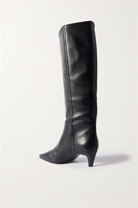 Black Remy leather knee boots | REFORMATION | NET-A-PORTER