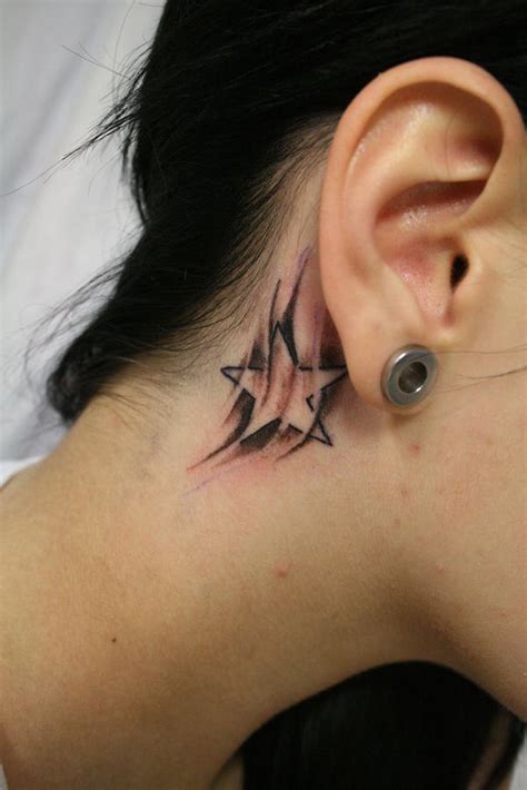 little Star behind the ear TaT by 2Face-Tattoo on DeviantArt