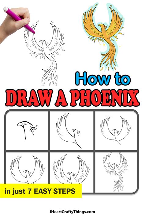 Phoenix Drawing Step By Step