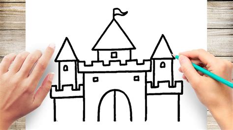 How to Draw Castle Easy #Castle - YouTube