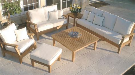 Teak Deep Seating Patio Furniture: Outdoor Sectionals & Sets