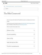 Master the New York Times Mini Crossword: Tips & Tricks | Course Hero