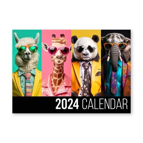 2024 A3 Desk Calendar - Fancy Animals | Shop Today. Get it Tomorrow! | takealot.com