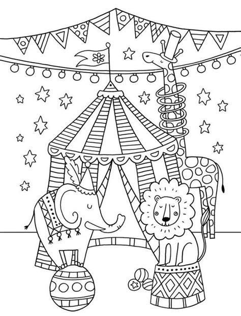 Printable Circus Coloring Pages - Printable Word Searches