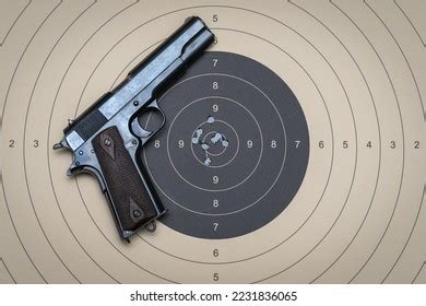 Firearms Shooting Model 1911 Pistol Target Stock Photo 2231836065 ...