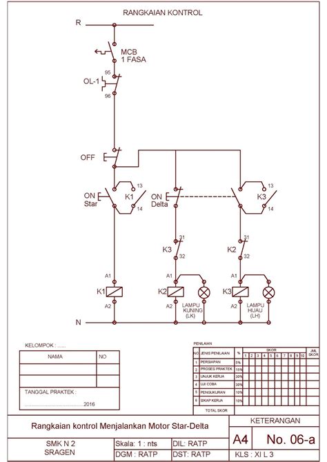 Job Sheet Praktek Instalasi Motor Listrik tema : Rangkaian Kontrol Star ...