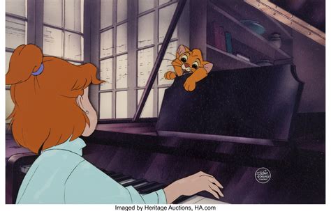 Oliver and Company Oliver and Jenny Production Cel Setup (Walt | Lot ...