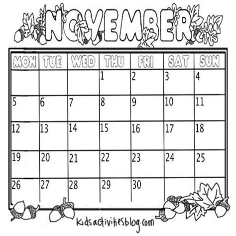 {Oh So Many} November Activities