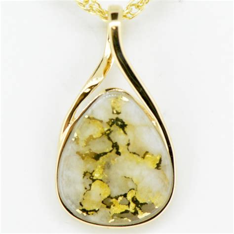 Gold Quartz Pendant - Alaska Mint